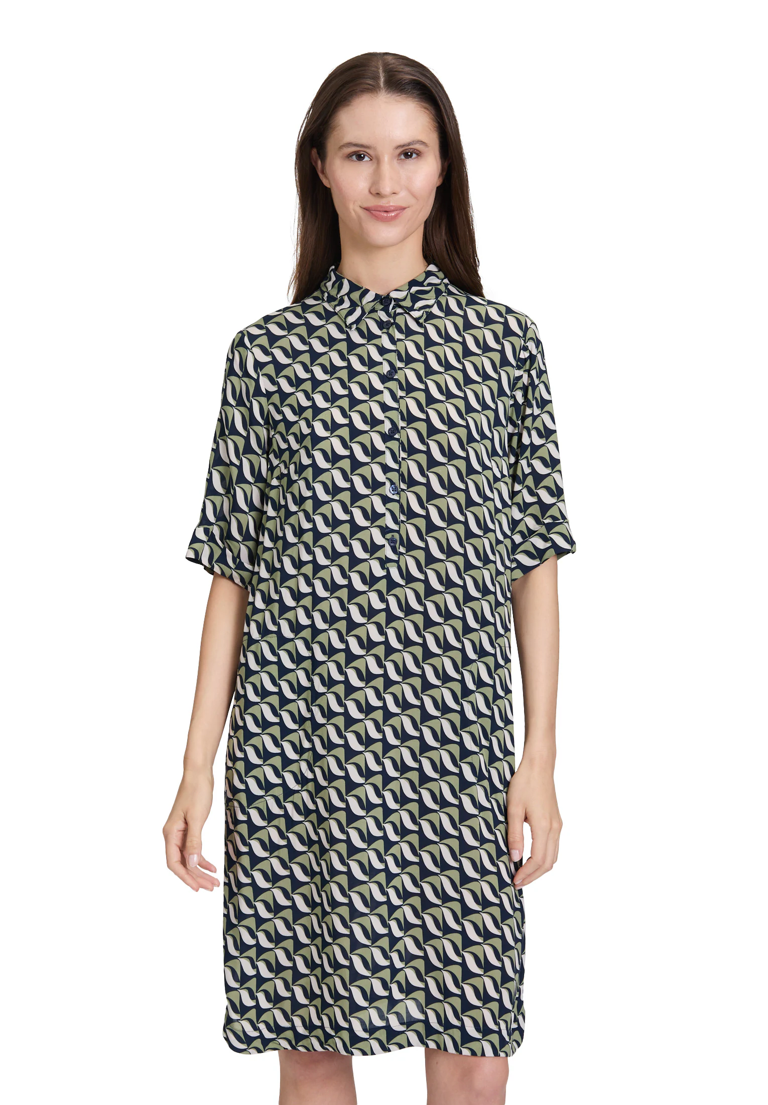 Betty Barclay Hemdblusenkleid "Betty Barclay Damen Hemdblusenkleid mit Aufd günstig online kaufen