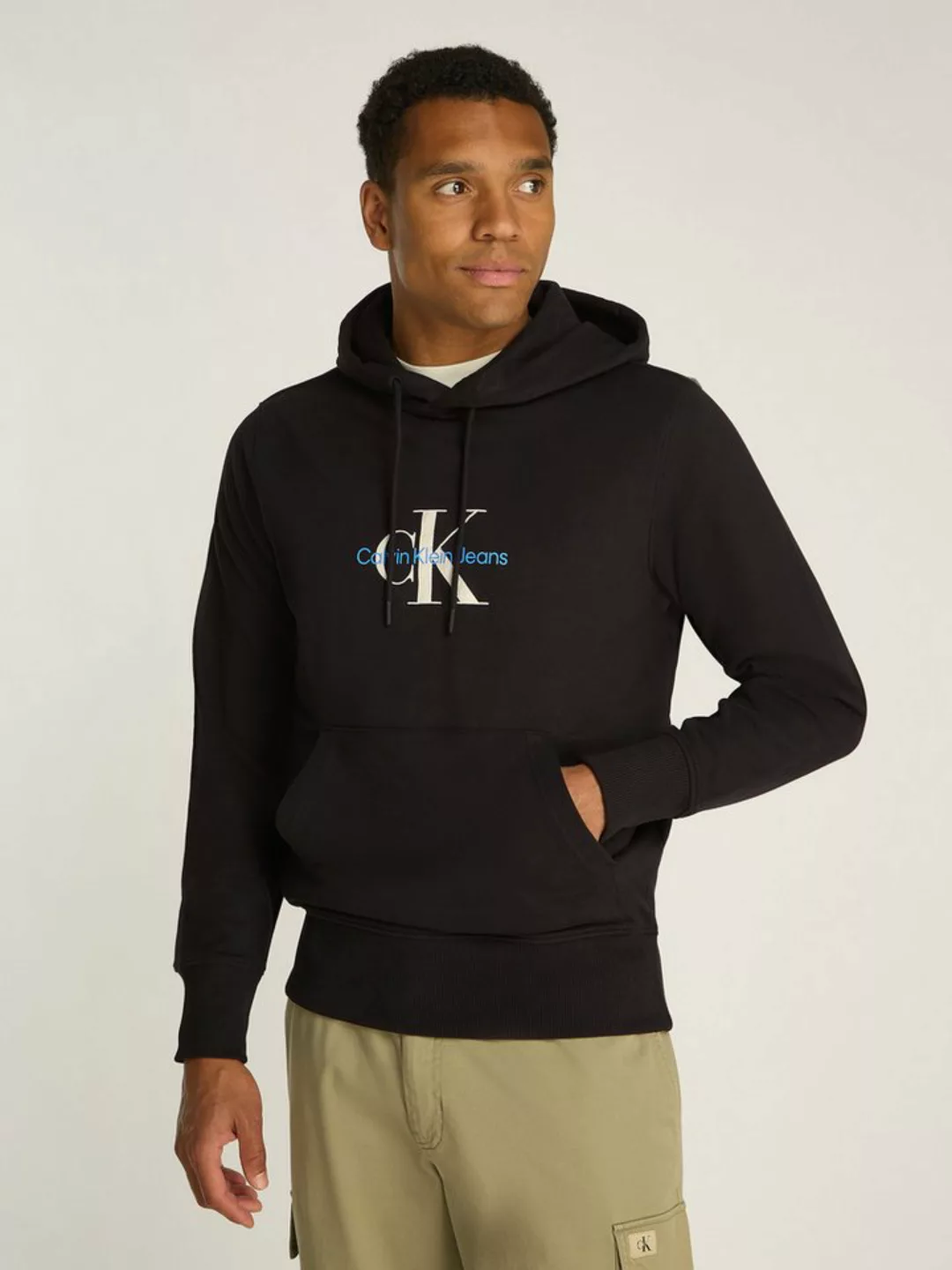 Calvin Klein Jeans Sweatshirt DISTRESSED MONOLOGO HOODIE mit Logodruck günstig online kaufen