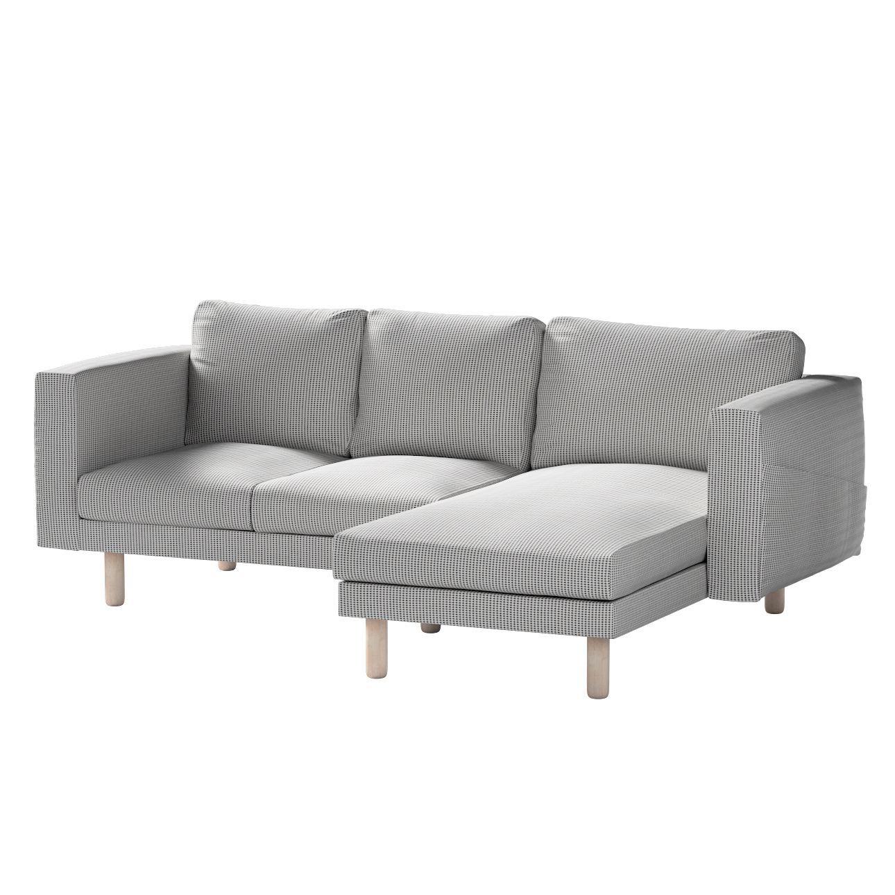 Bezug für Norsborg 3-Sitzer Sofa mit Recamiere, schwarz-beige, Norsborg Bez günstig online kaufen