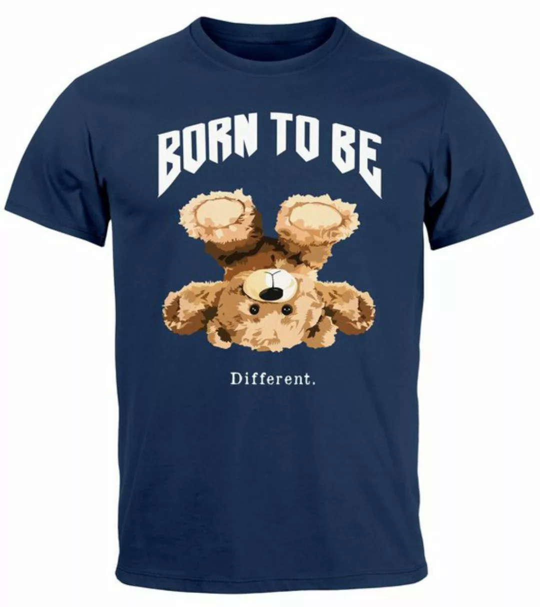 Neverless Print-Shirt Herren T-Shirt Printshirt Born to be different Schrif günstig online kaufen