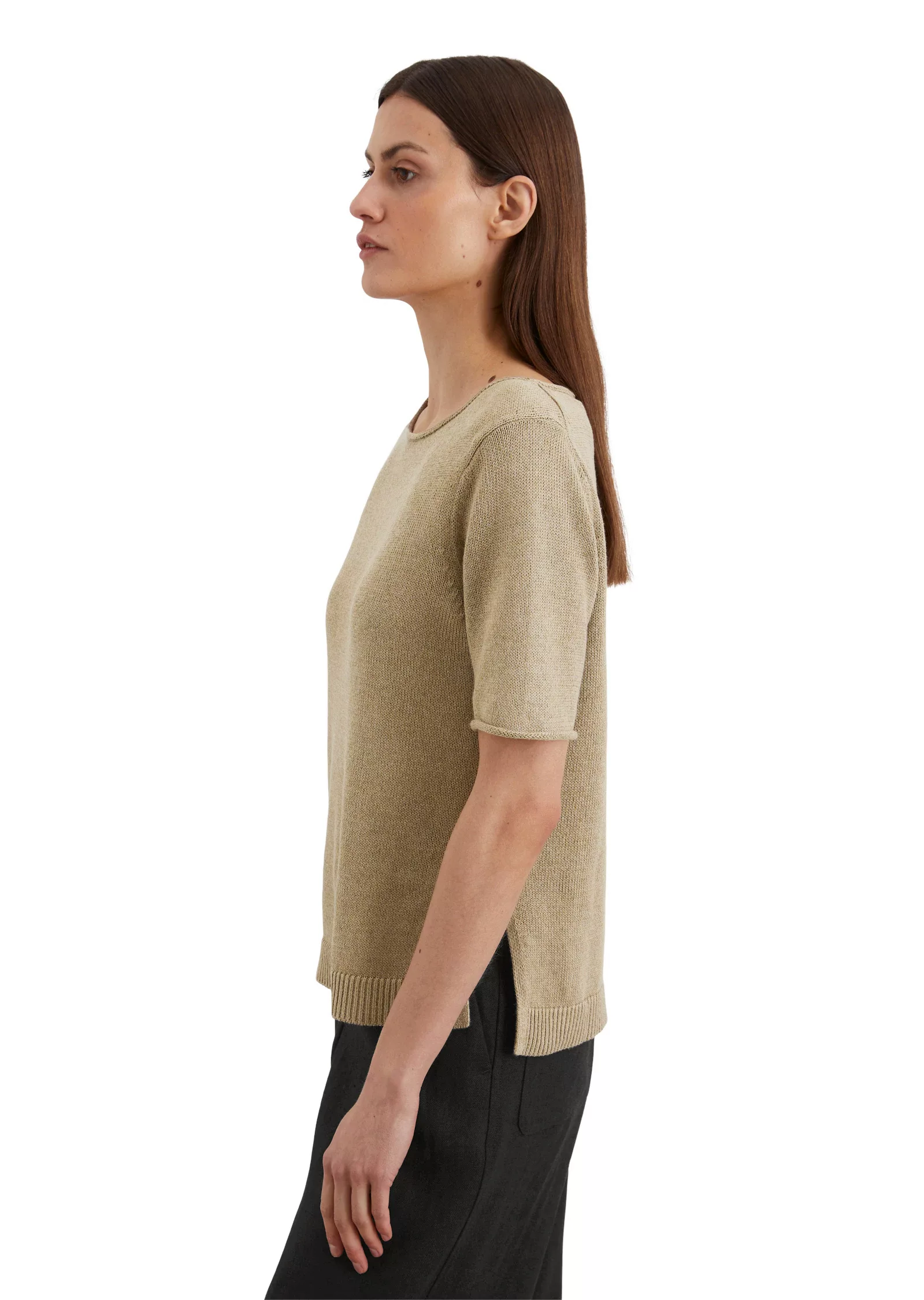Marc OPolo Strickpullover "aus Organic-Cotton-Leinen-Mix" günstig online kaufen