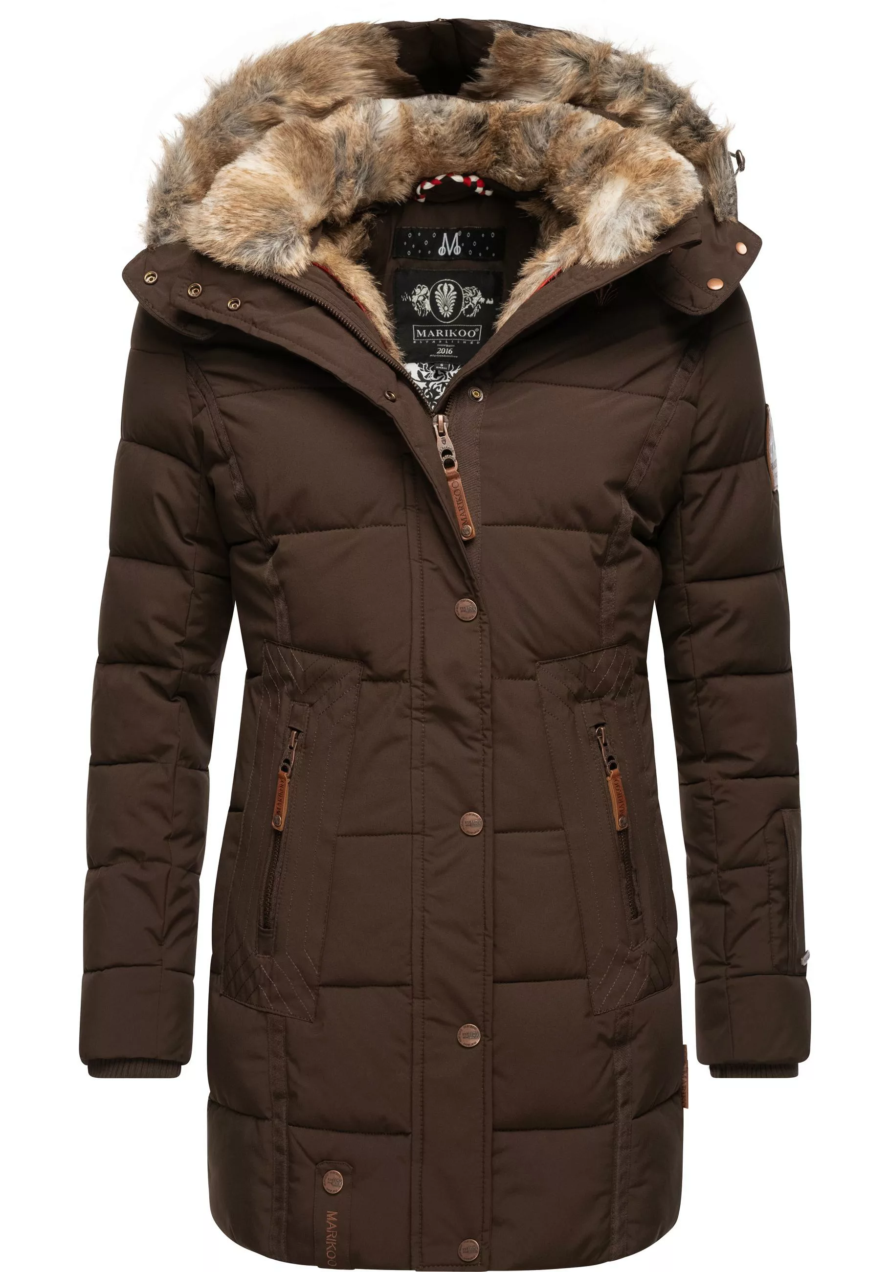 Marikoo Wintermantel "Lieblings Jacke", stylischer Winter Steppmantel m. Ku günstig online kaufen