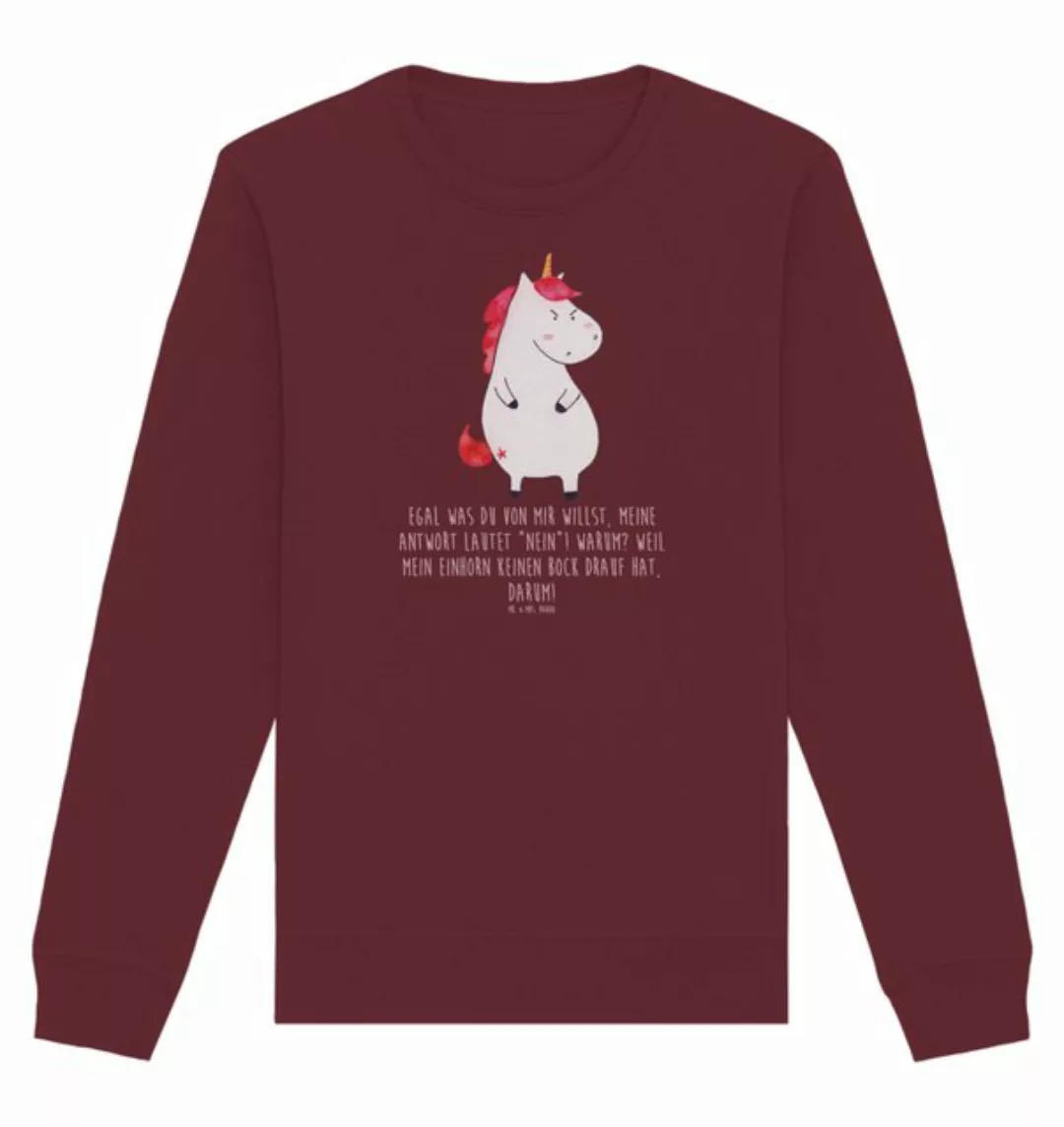 Mr. & Mrs. Panda Longpullover Größe M Einhorn Wut - Burgundy - Geschenk, Pu günstig online kaufen