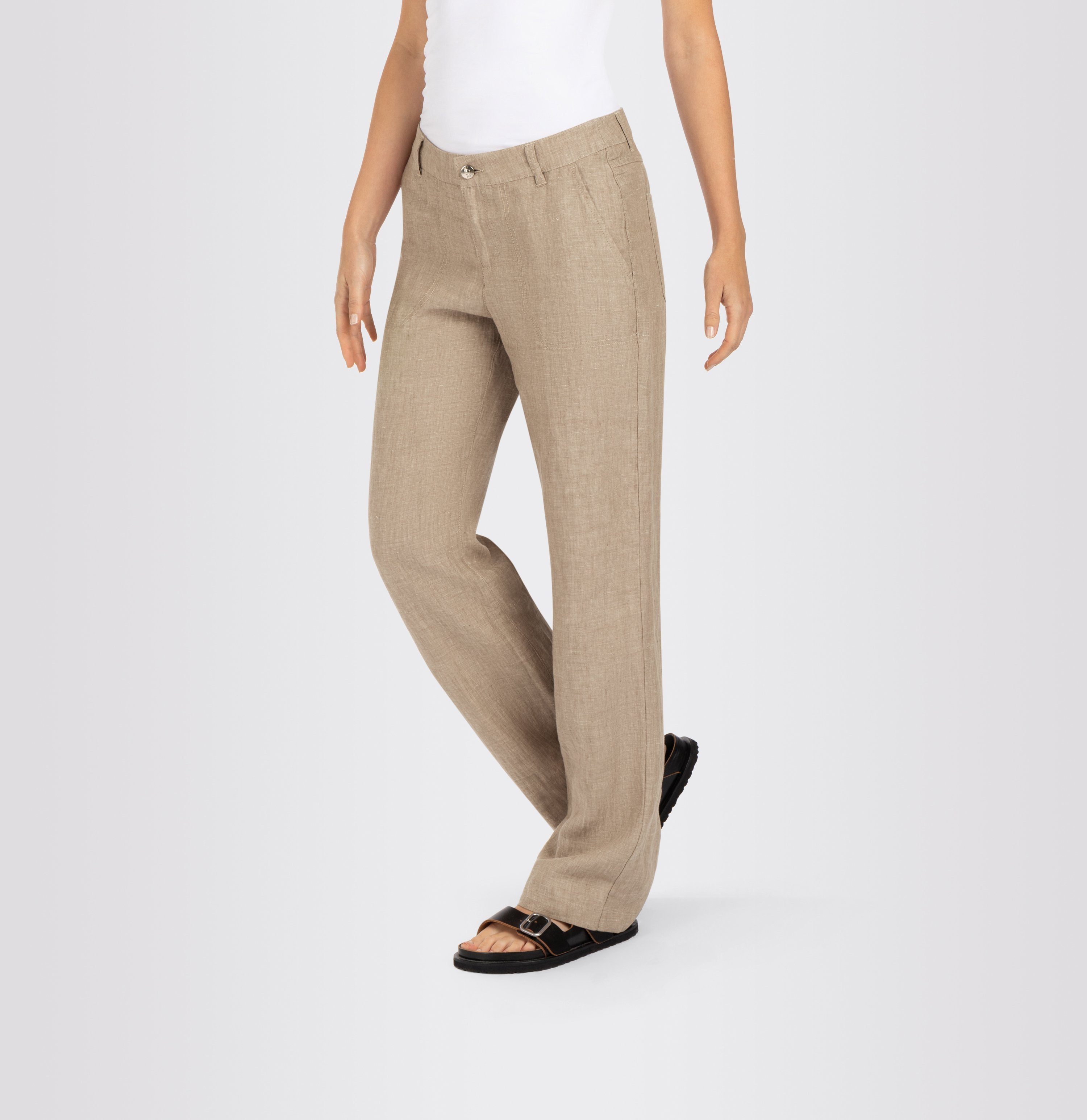MAC Leinenhose "NORA", Sommerhose in verkürzter Länge, temperaturausgleiche günstig online kaufen