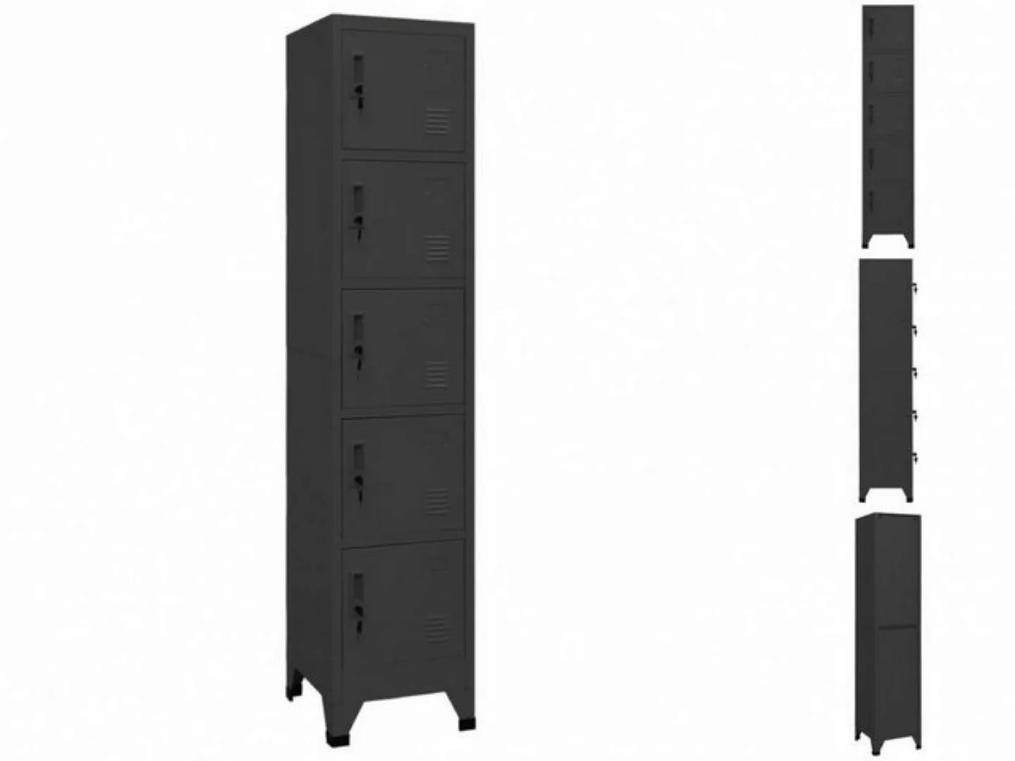 vidaXL Aktenschrank Schließfachschrank Anthrazit 38x40x180 cm Stahl günstig online kaufen