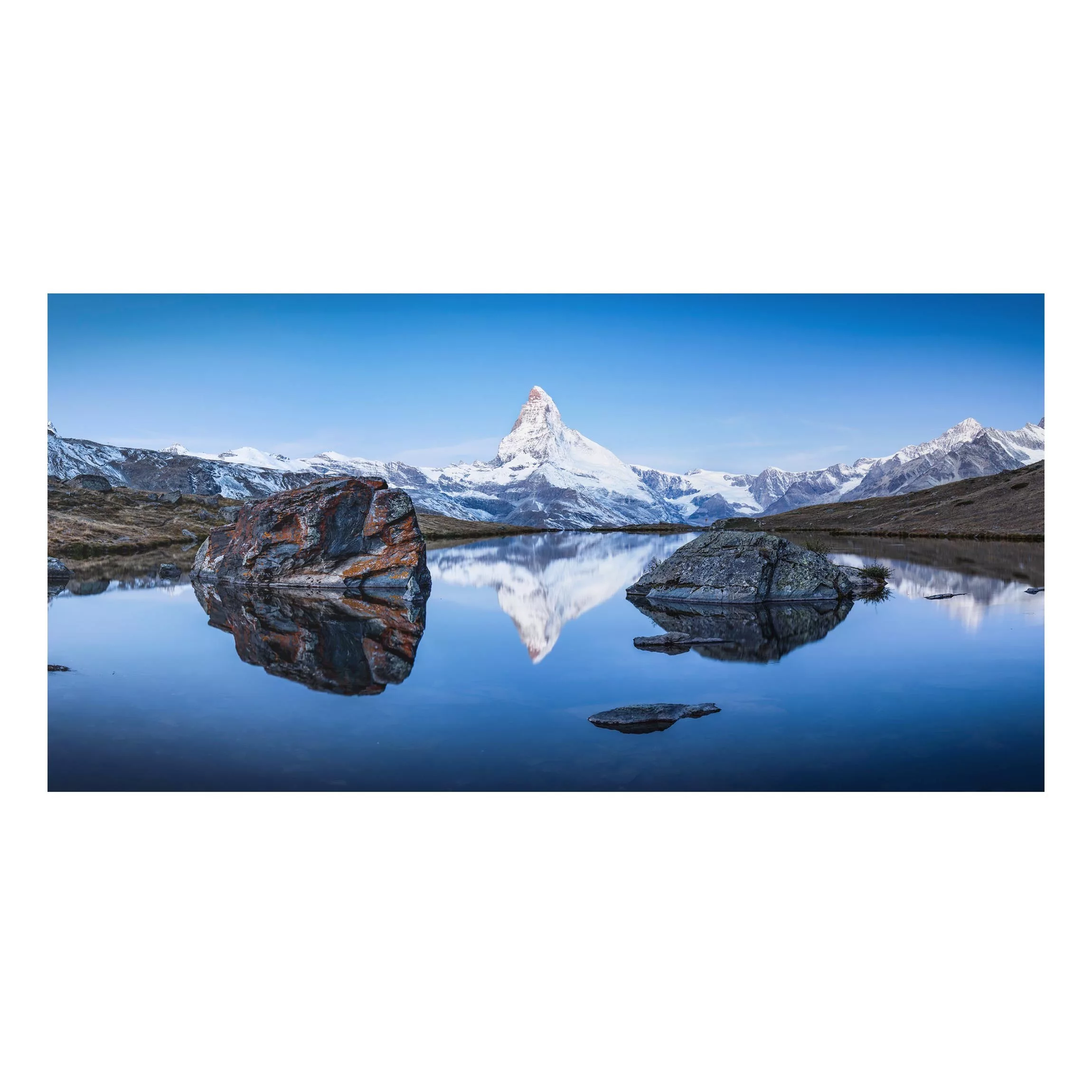 Alu-Dibond Bild Stellisee vor dem Matterhorn günstig online kaufen