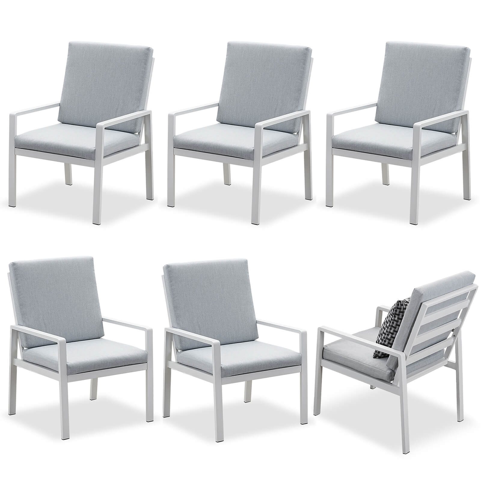 MeXo Gartenlounge-Set Alu Gartenmöbel-Sets Gartenstuhl, (4-tlg., günstig online kaufen