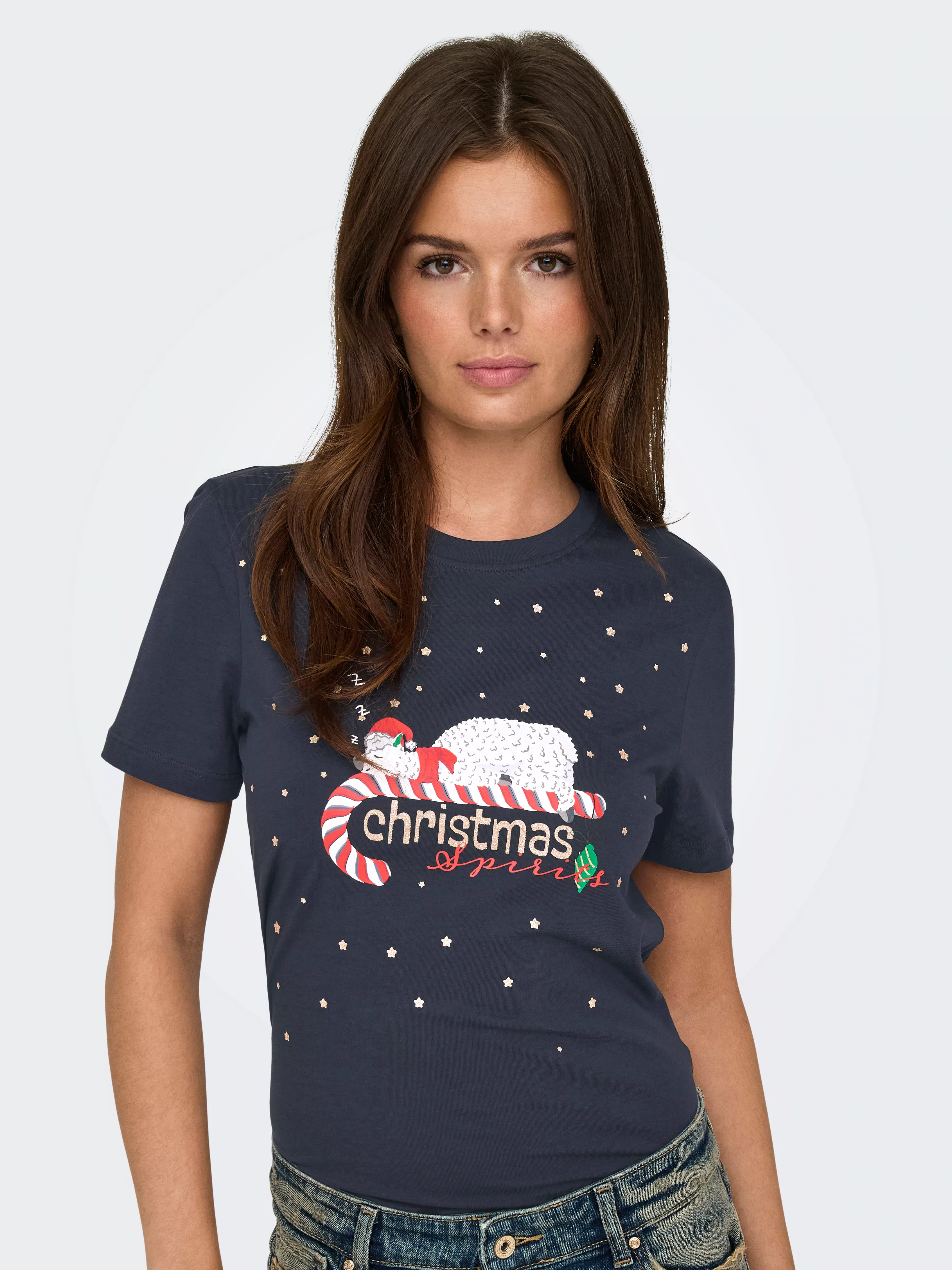 ONLY Rundhalsshirt ONLXMAS YRSA CHRISTMAS REG S/S TOP JRS für Weihnachten günstig online kaufen