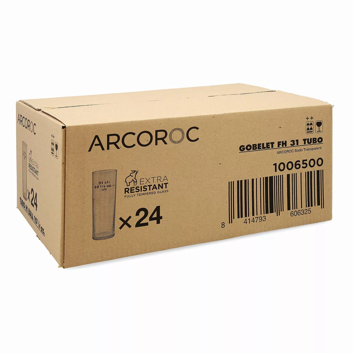 Gläserset Arcoroc   Röhre Durchsichtig Glas 300 Ml (24 Stück) günstig online kaufen