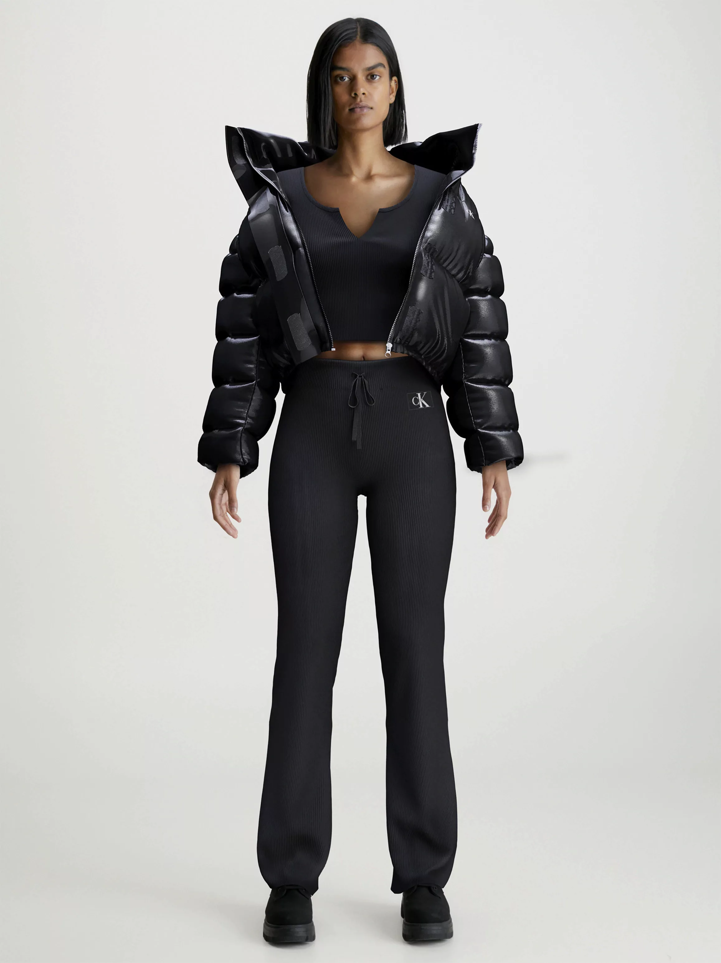 Calvin Klein Jeans Steppjacke "CROPPED SHINY PUFFER" günstig online kaufen