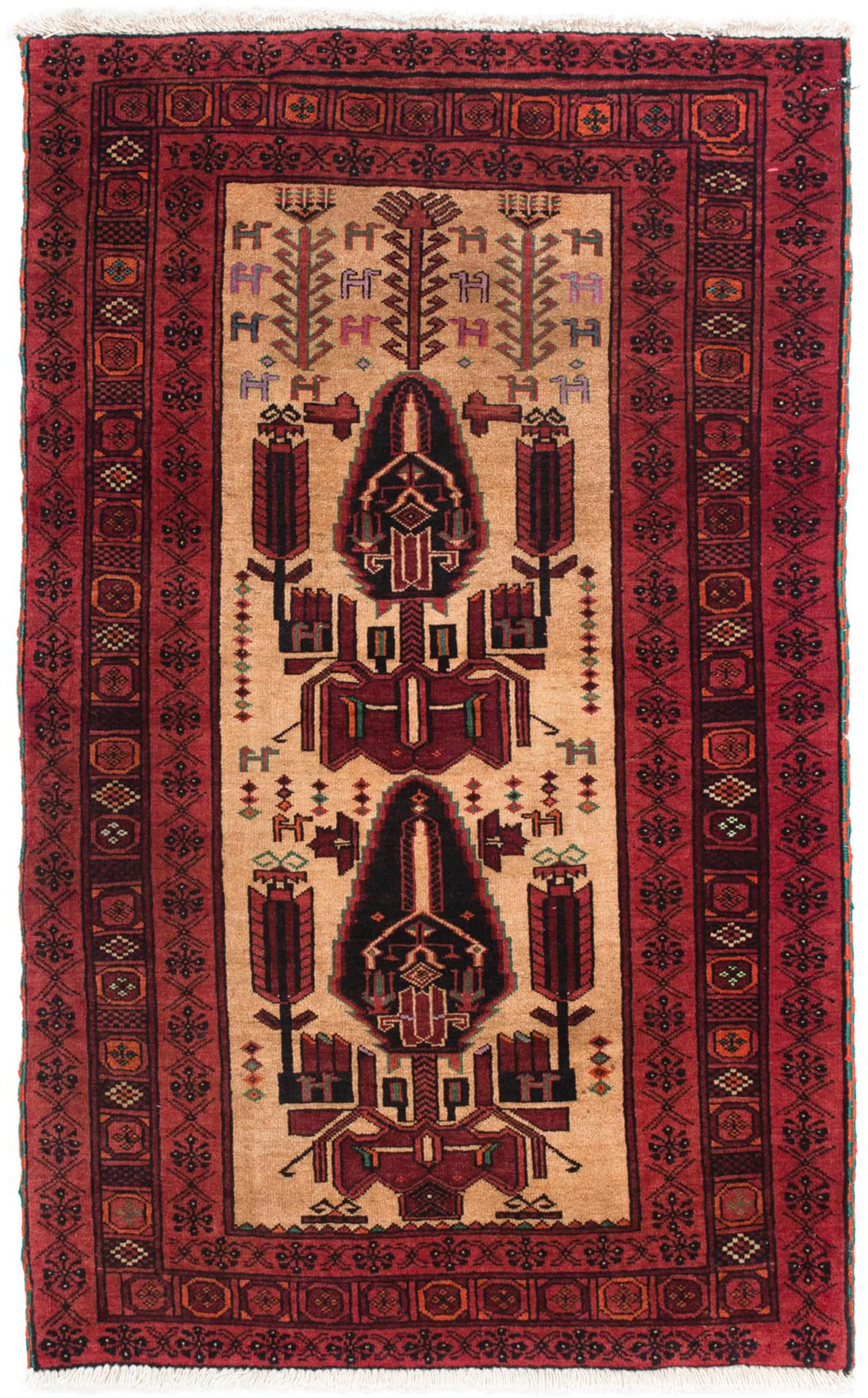 morgenland Orientteppich »Belutsch - 135 x 82 cm - dunkelrot«, rechteckig günstig online kaufen