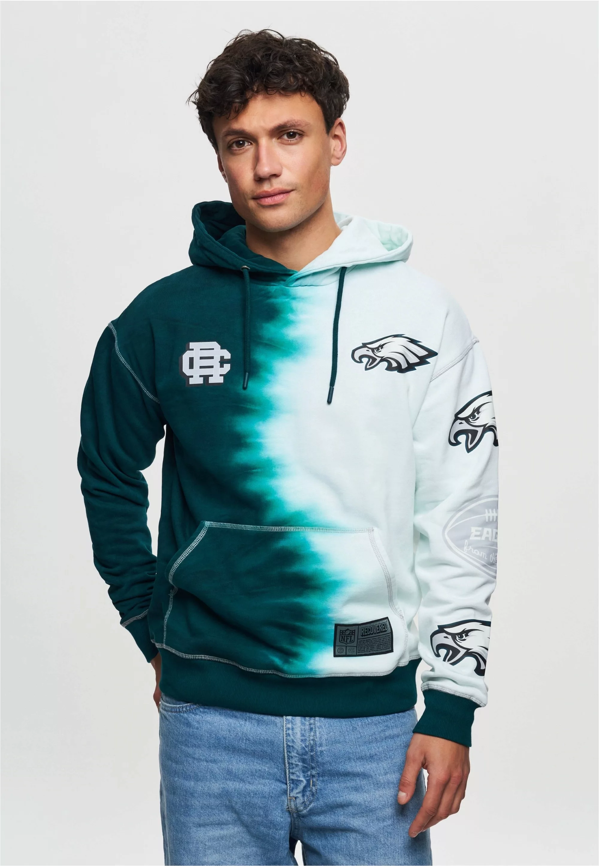 Recovered Kapuzensweatshirt "NFL Eagles Ink Dye Effect", für Philadelphia E günstig online kaufen