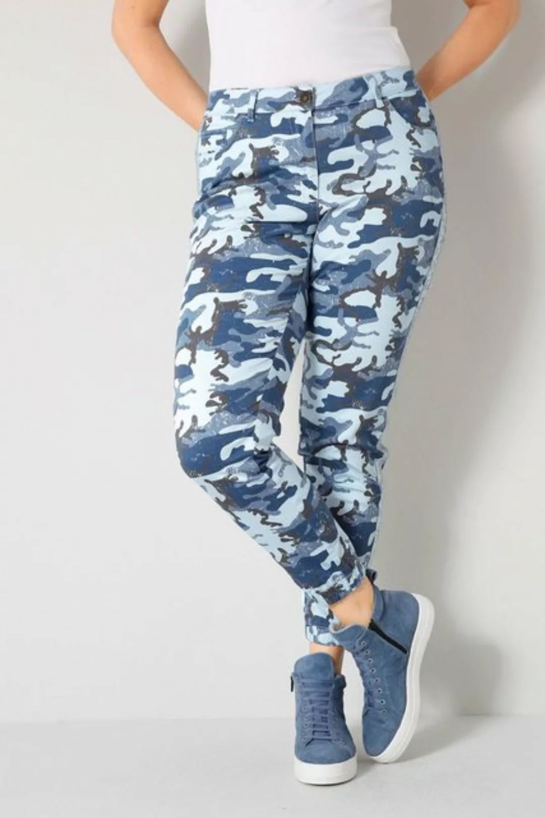 Angel of Style Funktionshose Hose Komfort Fit Camouflage Paillettenband günstig online kaufen
