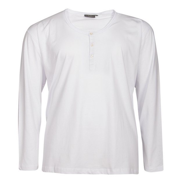 Kitaro Langarmshirt Übergrößen Serafino Basic Langarmshirt weiß Kitaro günstig online kaufen