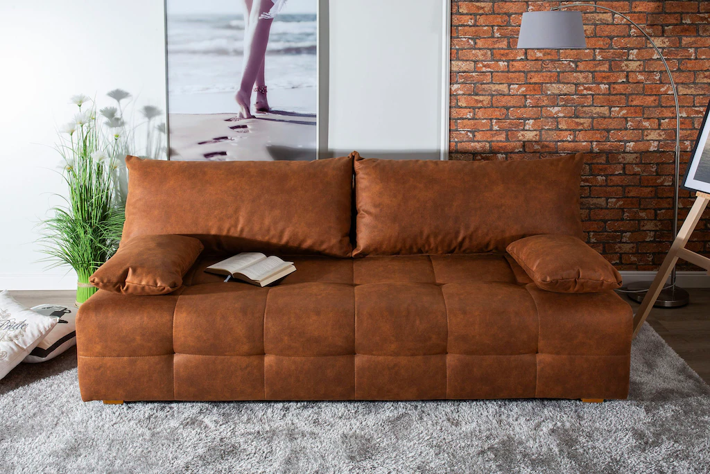 COLLECTION AB Schlafsofa "Bella", Schlafsofa,Bettkasten,Bonellfederkern,Rüc günstig online kaufen