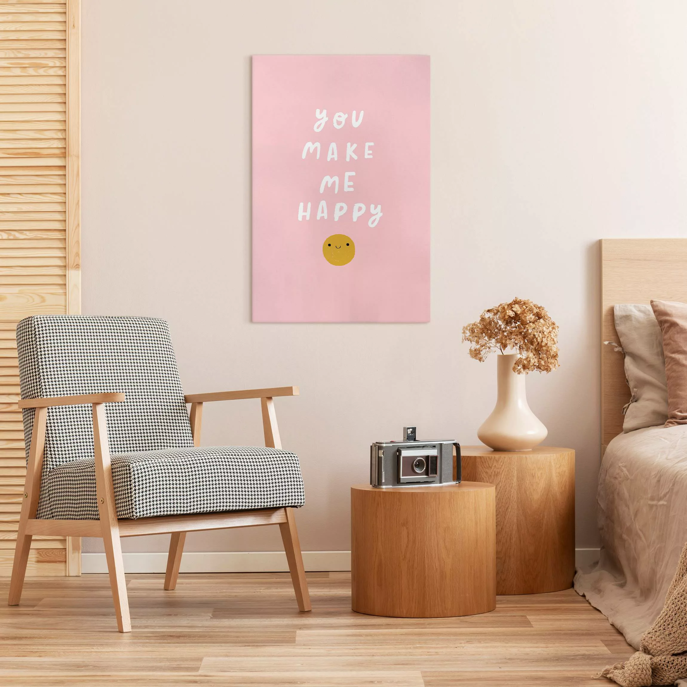 Leinwandbild Illustration You make me happy günstig online kaufen