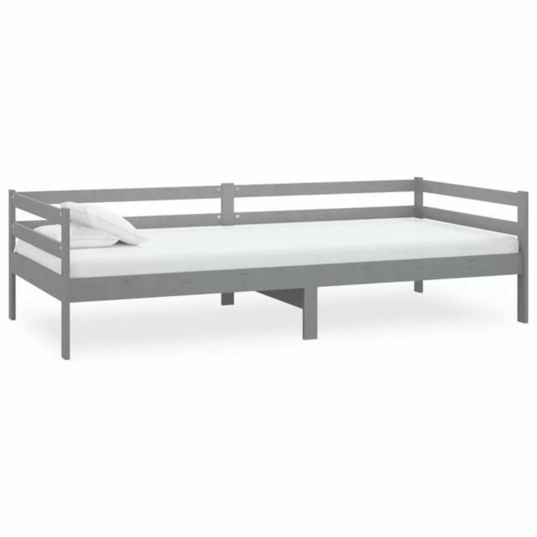 furnicato Bett Tagesbett Grau Kiefer Massivholz 90x200 cm günstig online kaufen