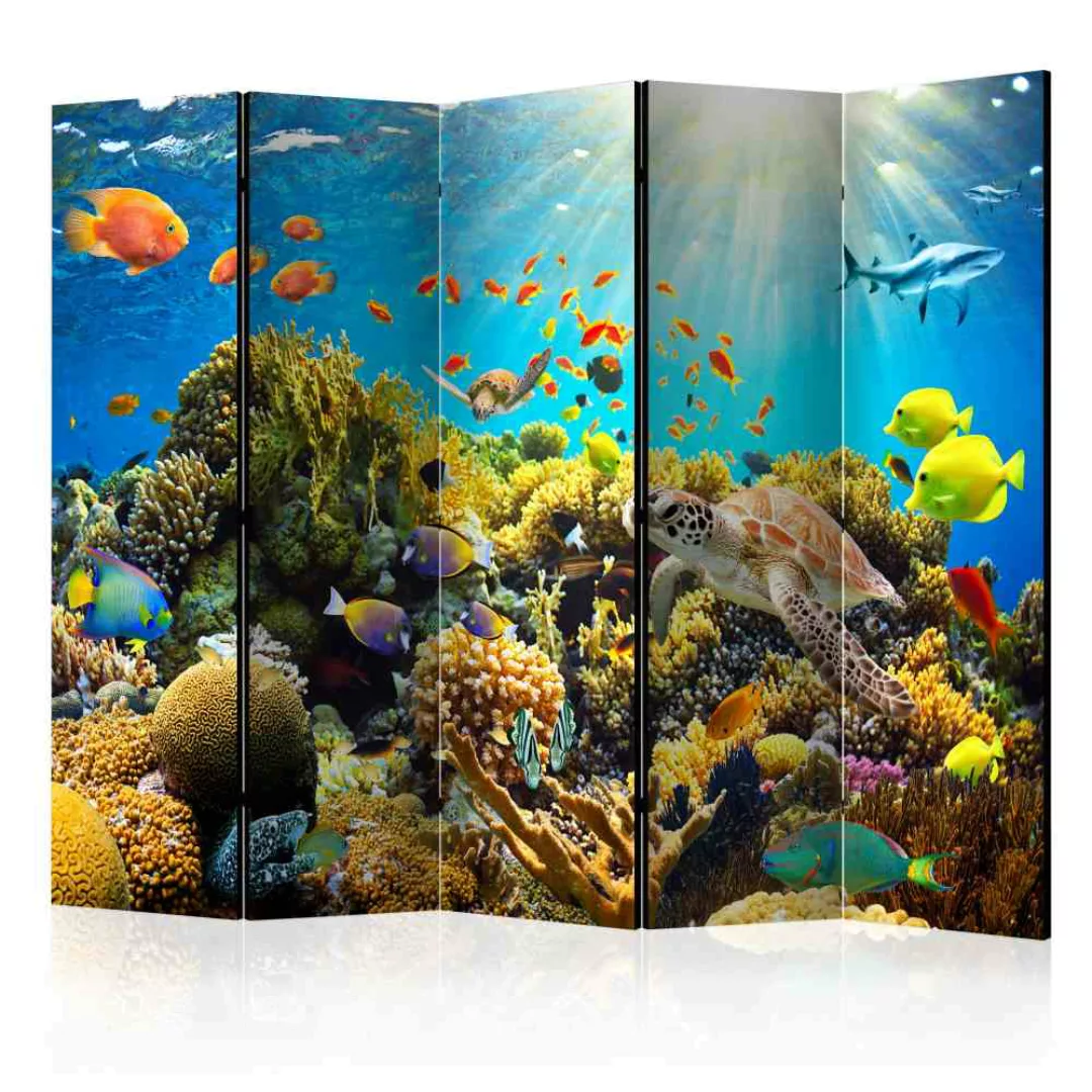 Paravent mit Unterwasserwelt 225 cm breit günstig online kaufen