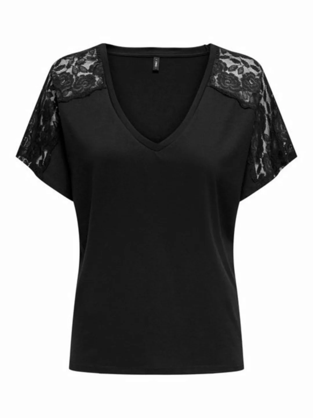 ONLY V-Shirt "ONLMOSTER S/S V-NECK LACE TOP JRS" günstig online kaufen