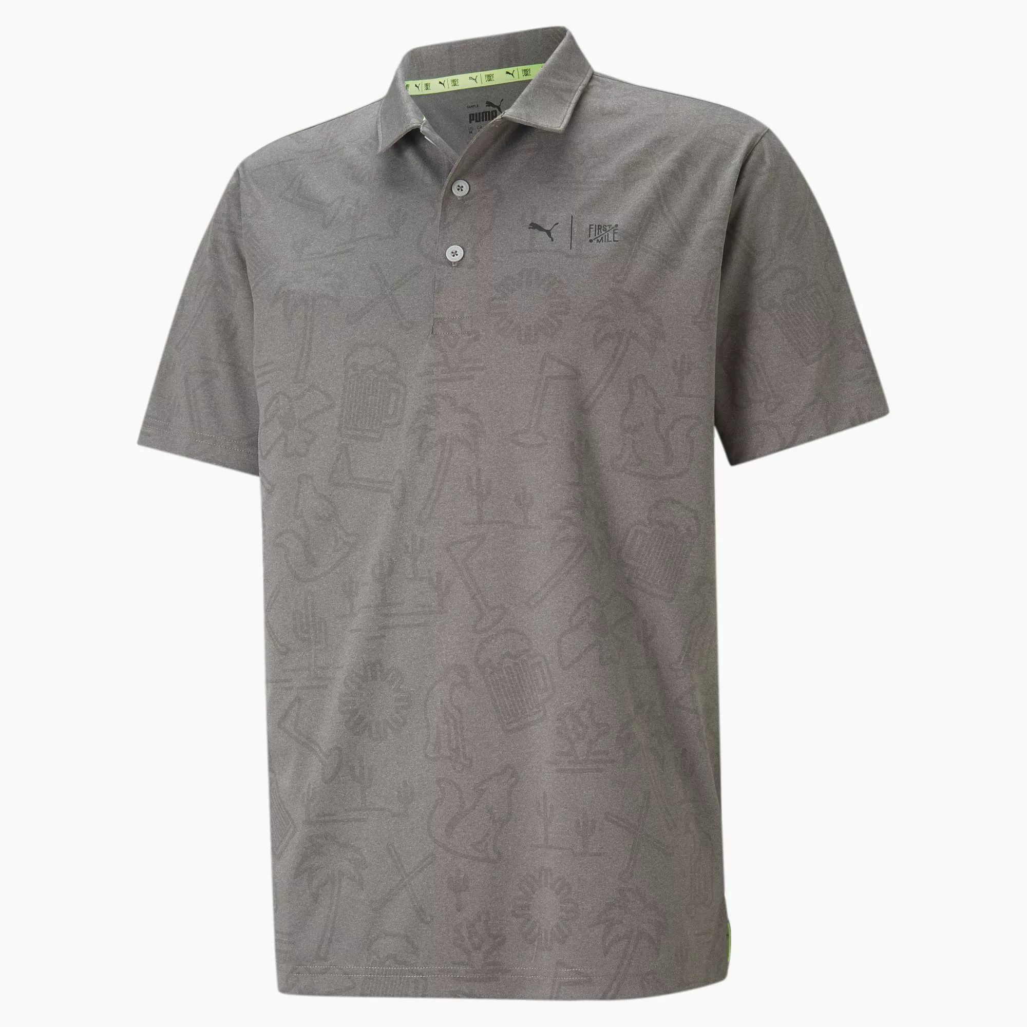 PUMA x FIRST MILE Flash Herren Golf-Poloshirt | Mit Heide | Grau | Größe: S günstig online kaufen
