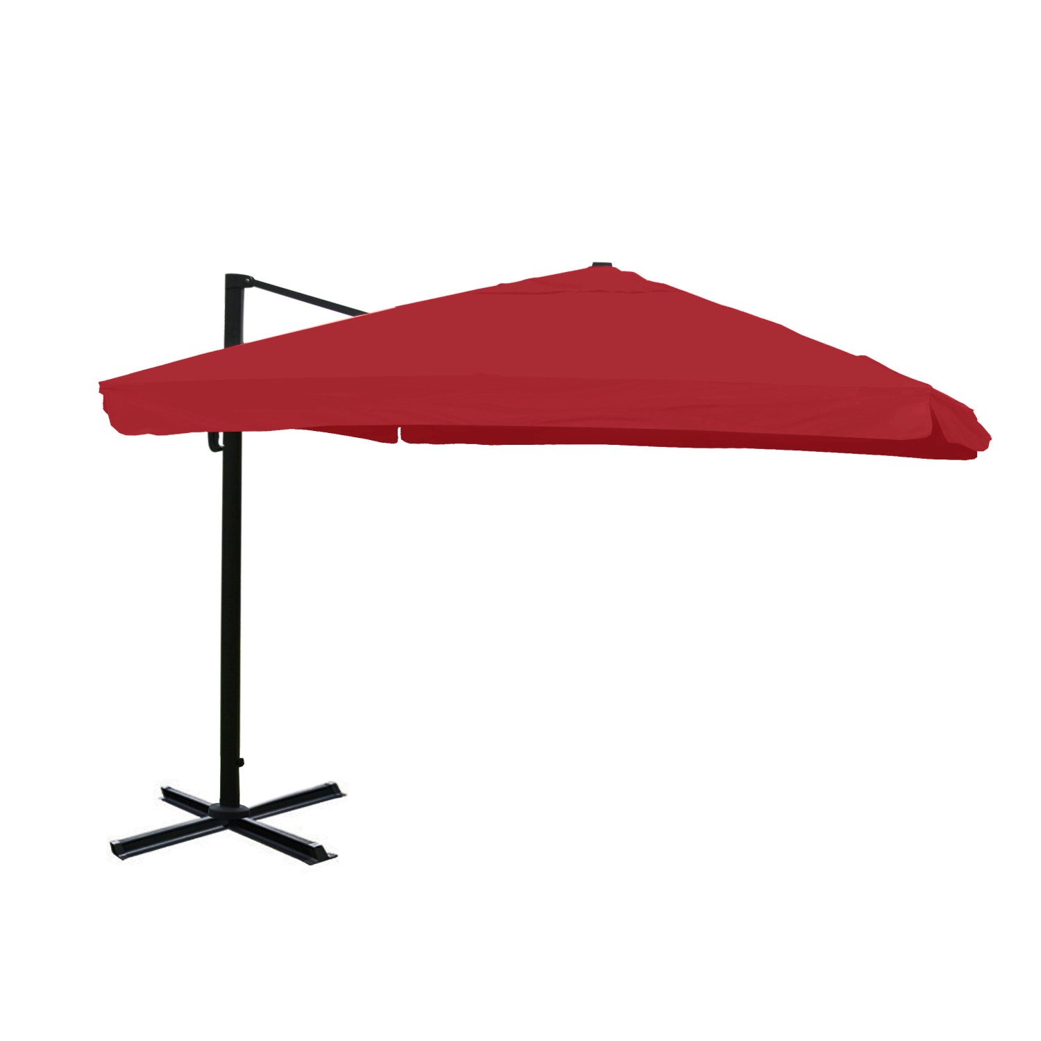 MCW Ampelschirm A96 3x4m Flap Bordeaux ohne Ständer Drehbar günstig online kaufen