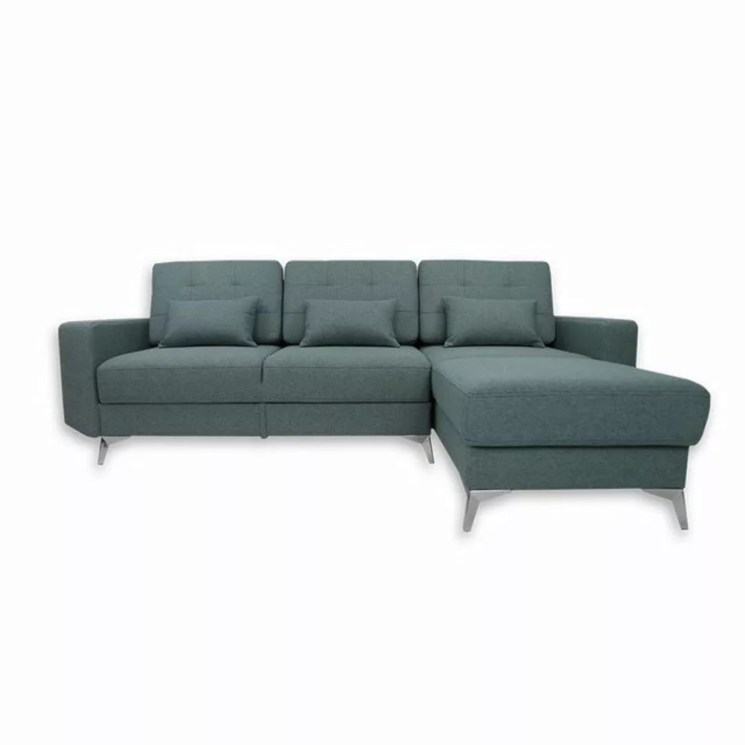 VitaliSpa® Ecksofa York, Blau, 260 x 181 cm, mit Bettfunktion günstig online kaufen