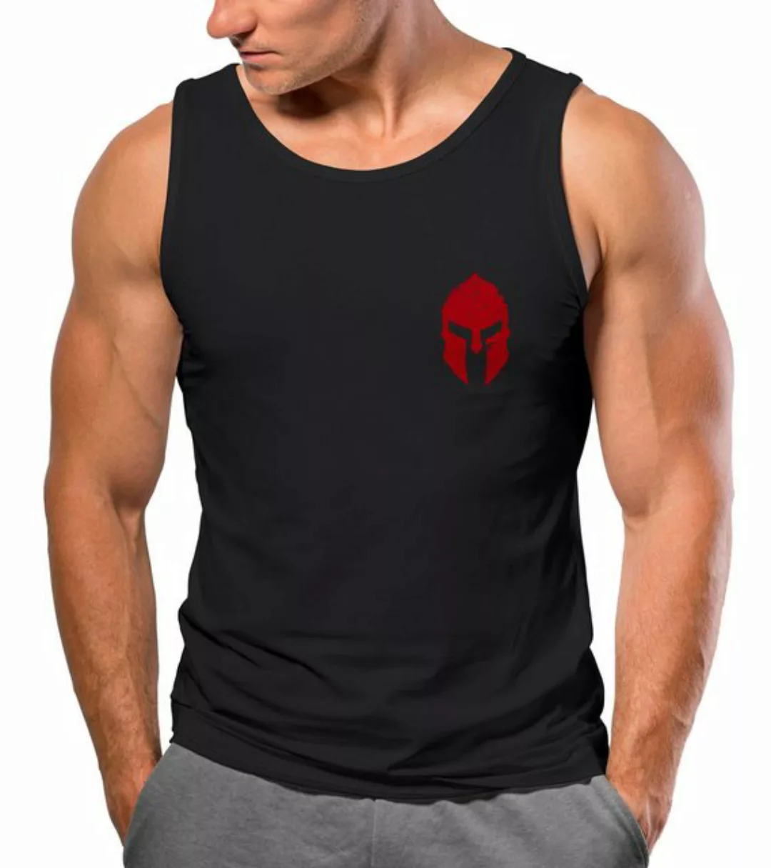 Neverless Tanktop Herren Tank-Top Logo Print Sparta-Helm Spartaner Gladiato günstig online kaufen