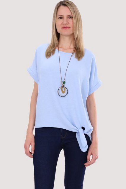 malito more than fashion Blusenshirt 10508 mit Bindeknoten und Kette Einhei günstig online kaufen