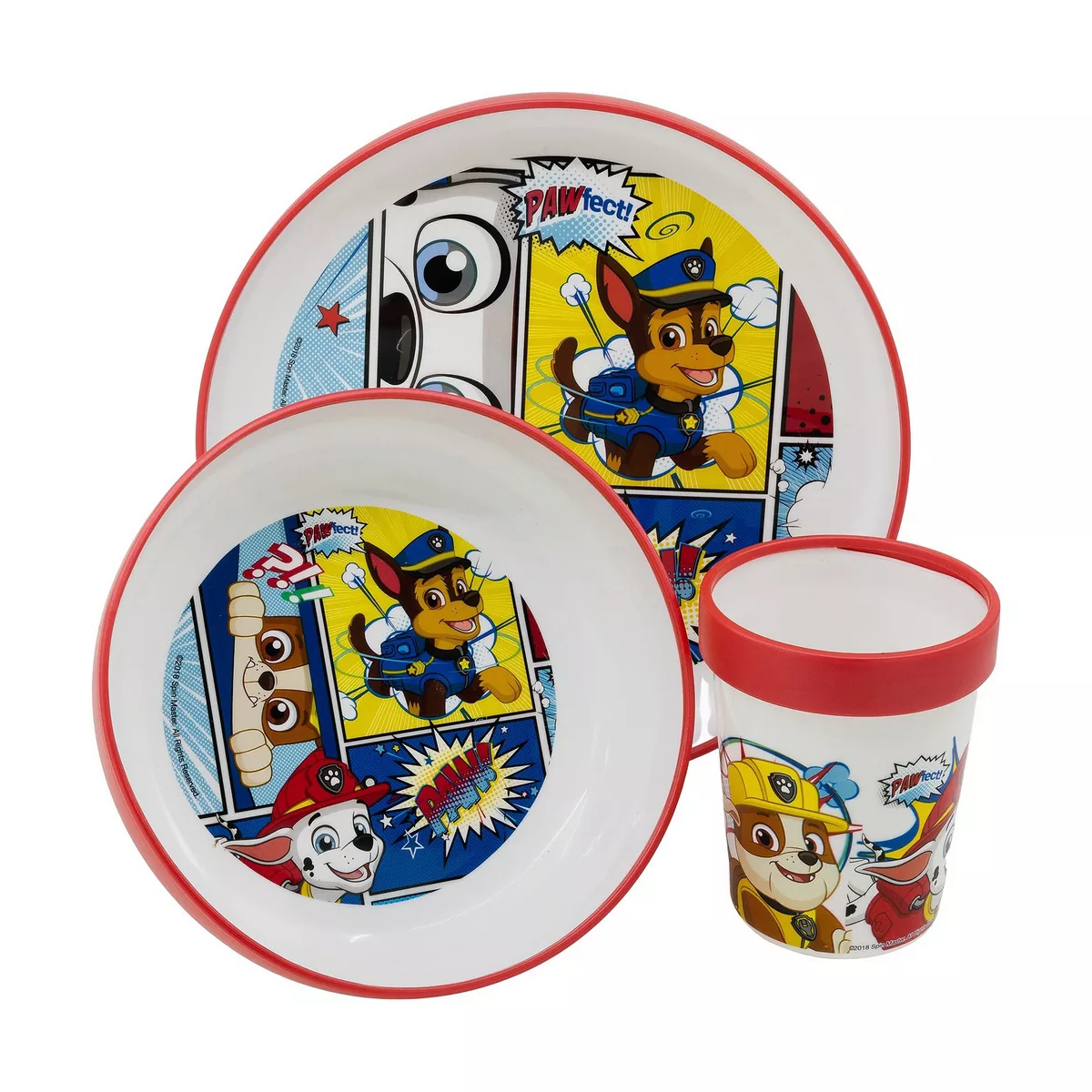 Paw Patrol Kindergeschirr Set 3-teilig Kindergeschirrsets bunt günstig online kaufen