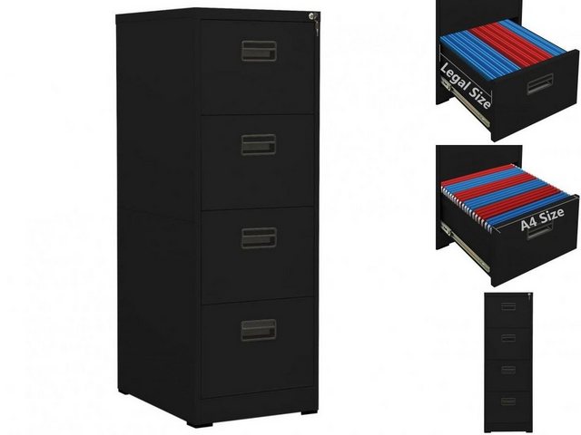 Vidaxl Aktenschrank Schwarz 46x62x133 Cm Stahl günstig online kaufen