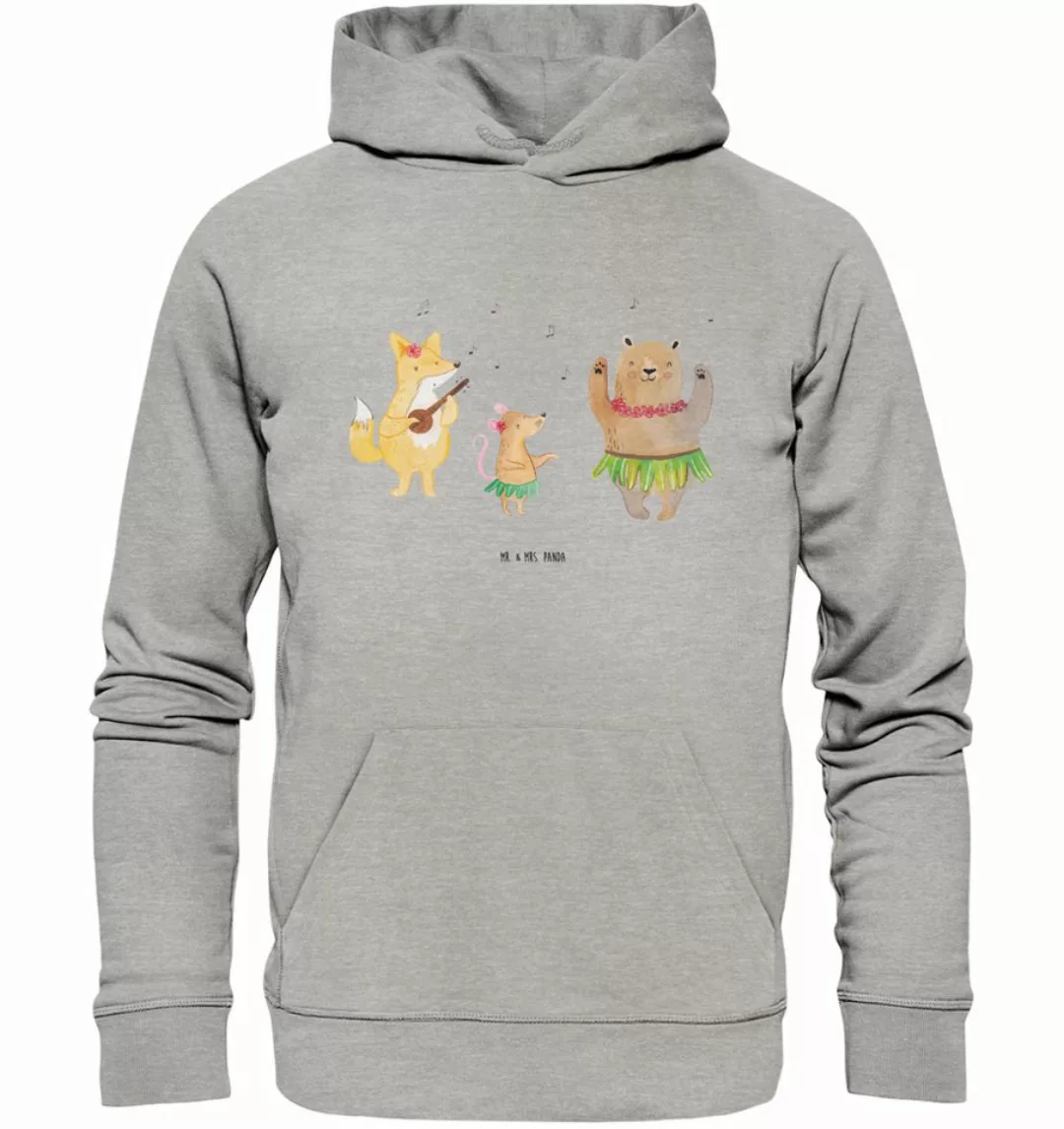 Mr. & Mrs. Panda Hoodie Größe L Waldtiere Aloha - Heather Grey - Geschenk, günstig online kaufen