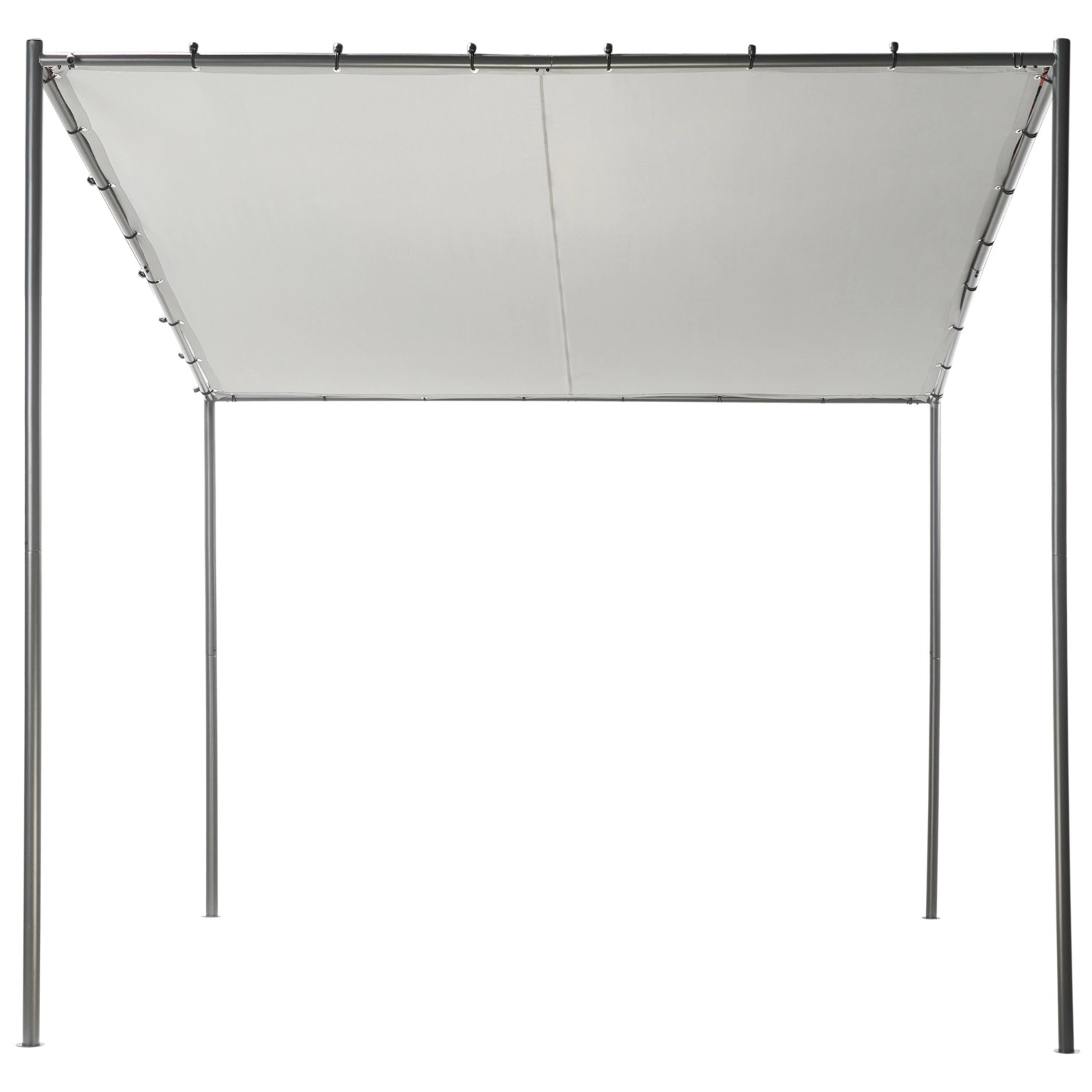 Beliani Garten-Pergola VIMINO Grau Schwarz 294x282x282 günstig online kaufen