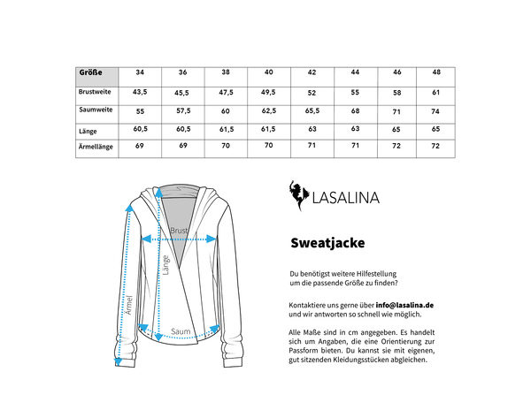 Sweatjacke Aus Biobaumwolle - Von Lasalina günstig online kaufen