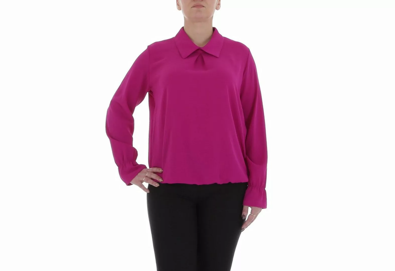 Ital-Design Langarmbluse Damen Elegant Bluse in Pink günstig online kaufen