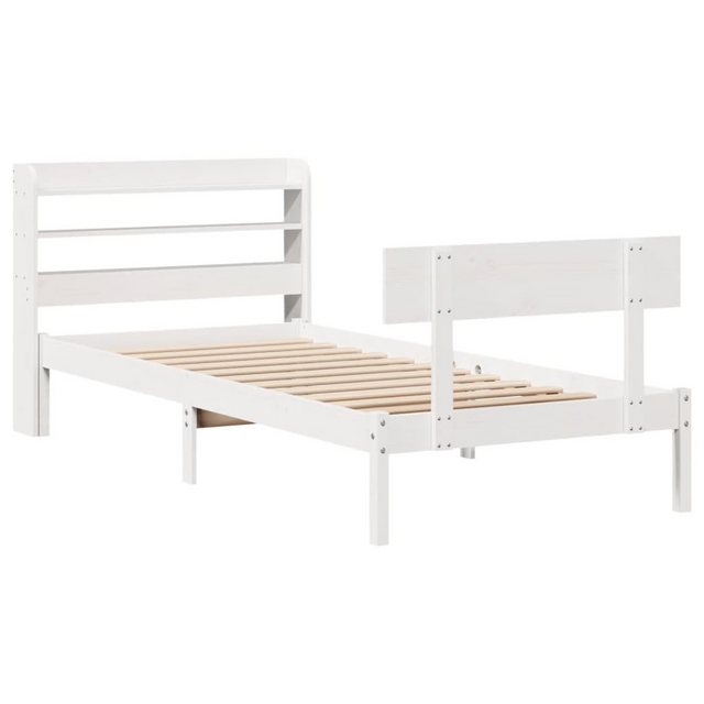 vidaXL Bett Massivholzbett ohne Matratze Weiß 100x200 cm Kiefernholz günstig online kaufen