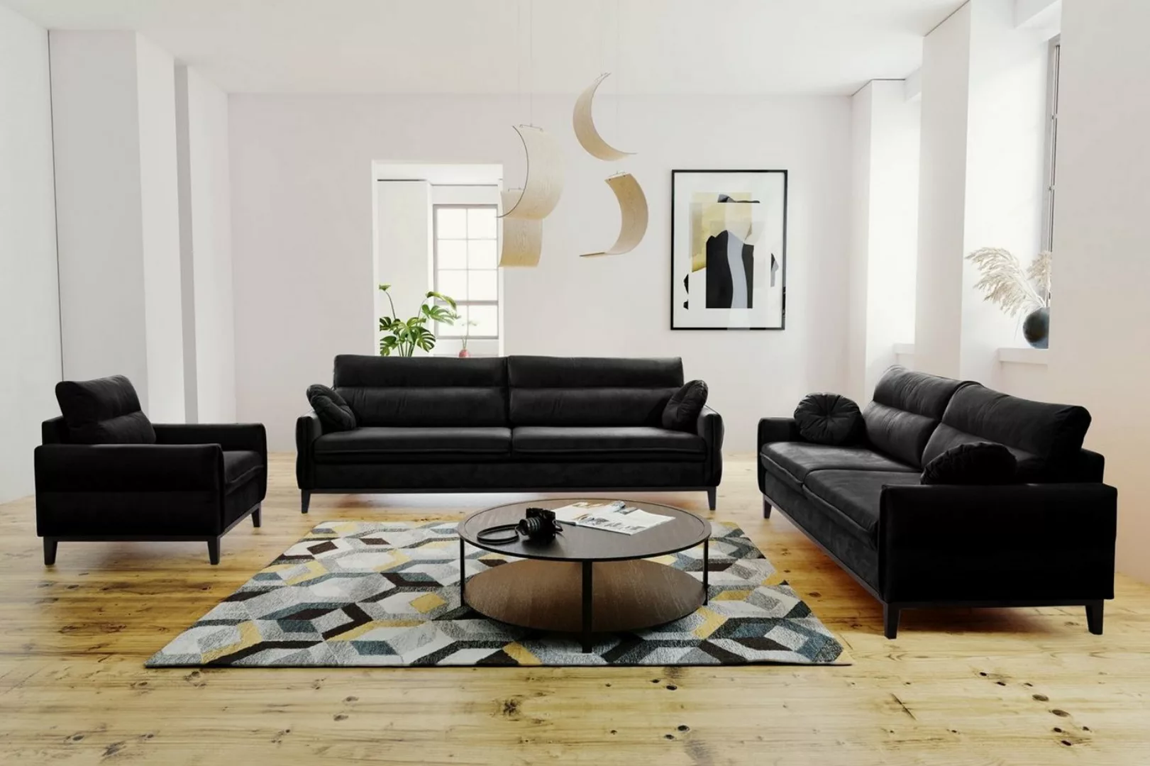 Beautysofa Sofa Belweder, Couchgarnitur 321 Möbelset, Sofa 3-Sizter 2-Sizte günstig online kaufen