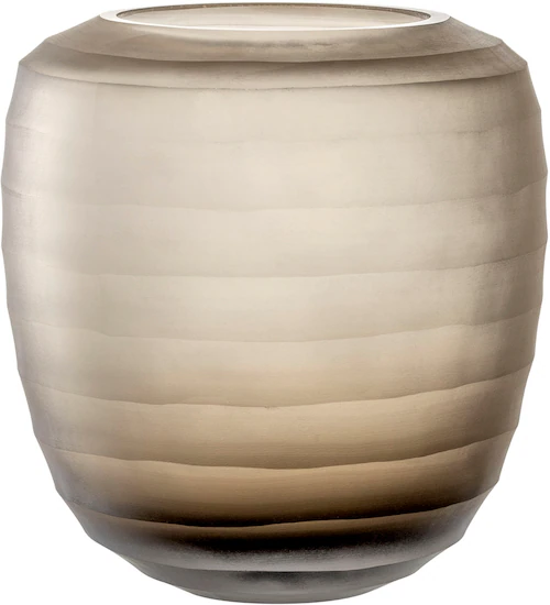 LEONARDO Tischvase »Dekovase BELLAGIO«, (1 St.), aus Glas, beige, handgefer günstig online kaufen