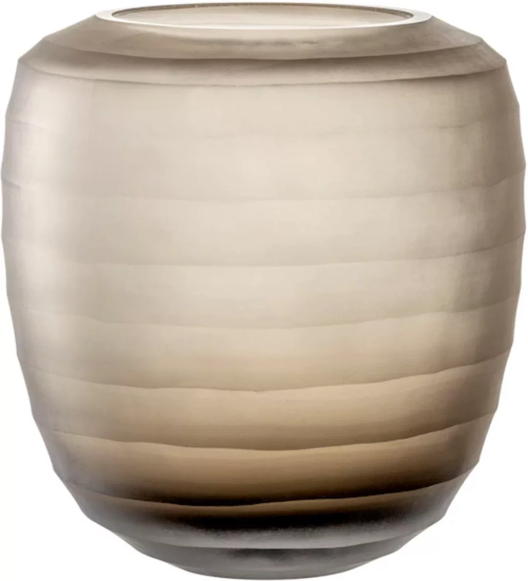 LEONARDO Tischvase »Dekovase BELLAGIO«, (1 St.), aus Glas, beige, handgefer günstig online kaufen