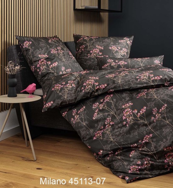 Janine Janine Mako-Satin Bettwäsche MILANO 45113 braun pink Größe:  80x80 c günstig online kaufen