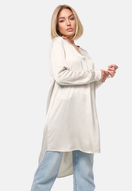 PM SELECTED Longbluse PM-07 (Elegante Satin Light Oversize Business Long Bl günstig online kaufen