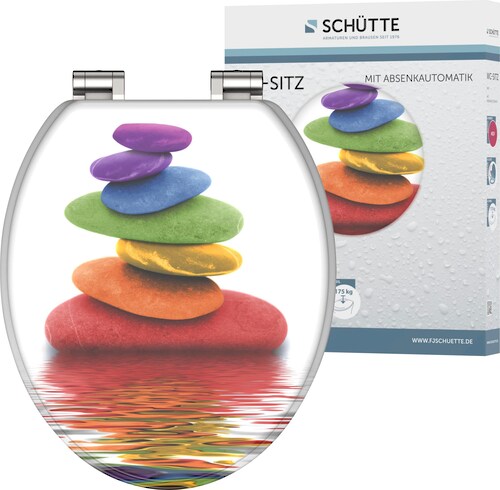 Schütte WC-Sitz "Colorful Stones", mit Absenkautomatik und Holzkern, MDF günstig online kaufen