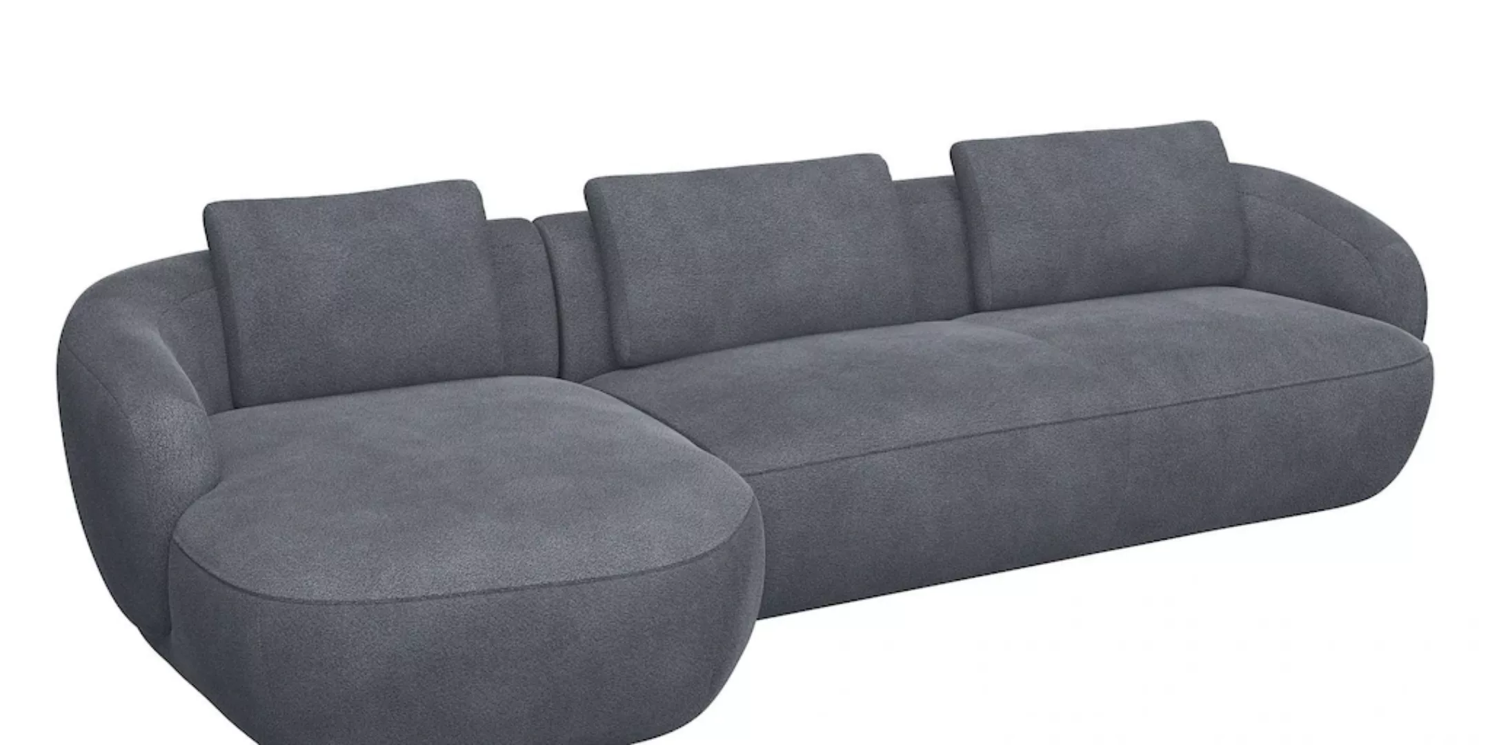 FLEXLUX Wohnlandschaft "Torino, rund, L-Form, Sofa-Ecke mit Recamiere, Long günstig online kaufen