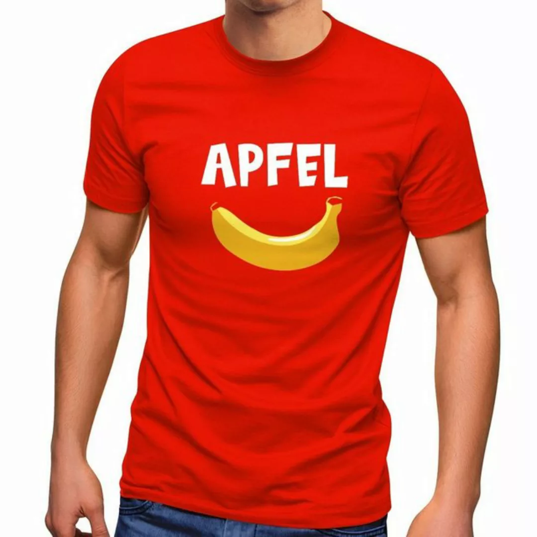 MoonWorks Print-Shirt Herren T-Shirt lustiger Aufdruck Apfel Banane Witz Sc günstig online kaufen