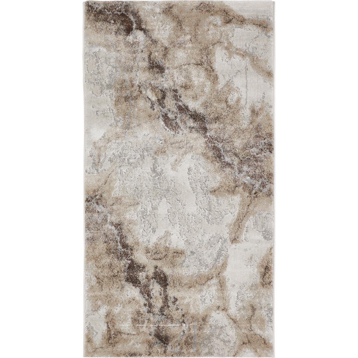 HOMCOM Kurzflor Webteppich Braun-Creme 150 x 80 x 0,9 cm   Aosom günstig online kaufen