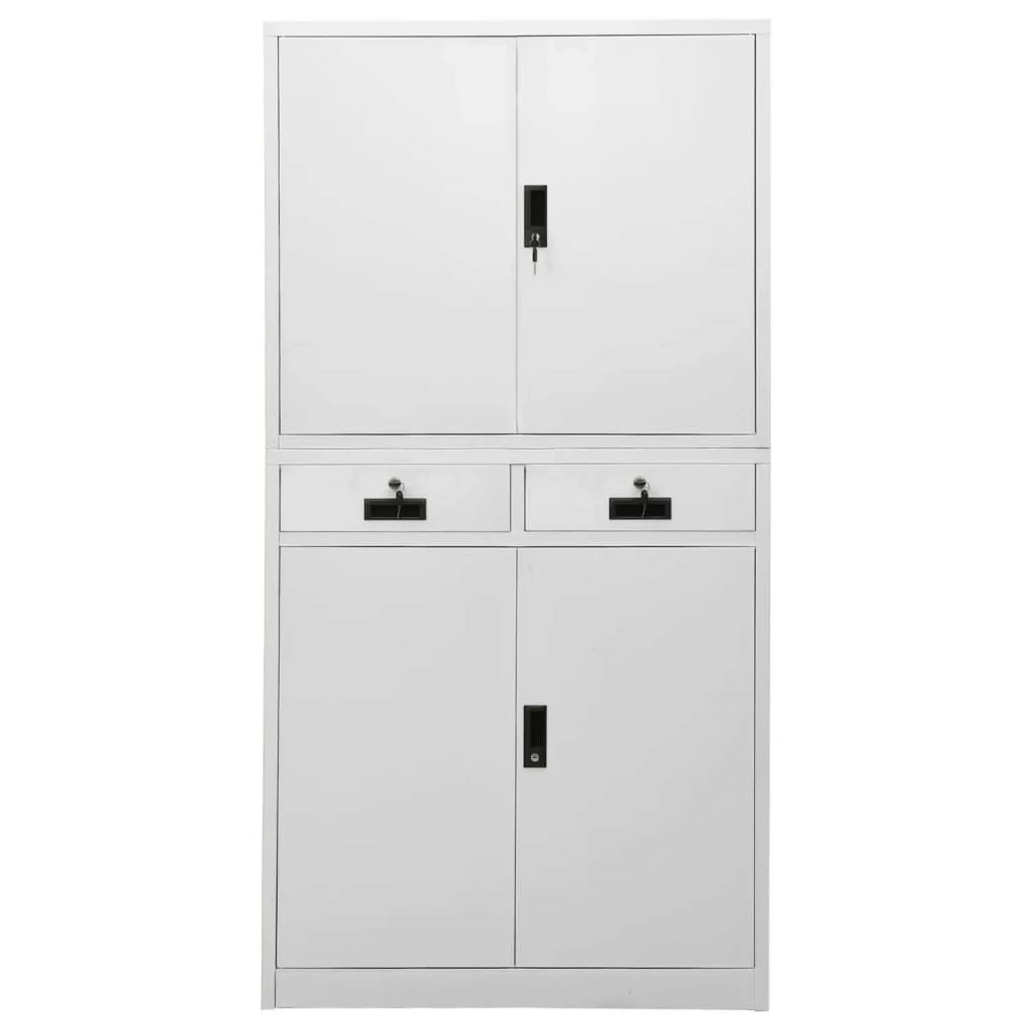 Büroschrank Hellgrau 90x40x180 Cm Stahl günstig online kaufen