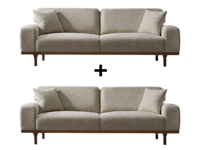 BENEDO MÖBEL Polstergarnitur Vesta Sofa Handarbeit Massivholz Hochwertiger günstig online kaufen