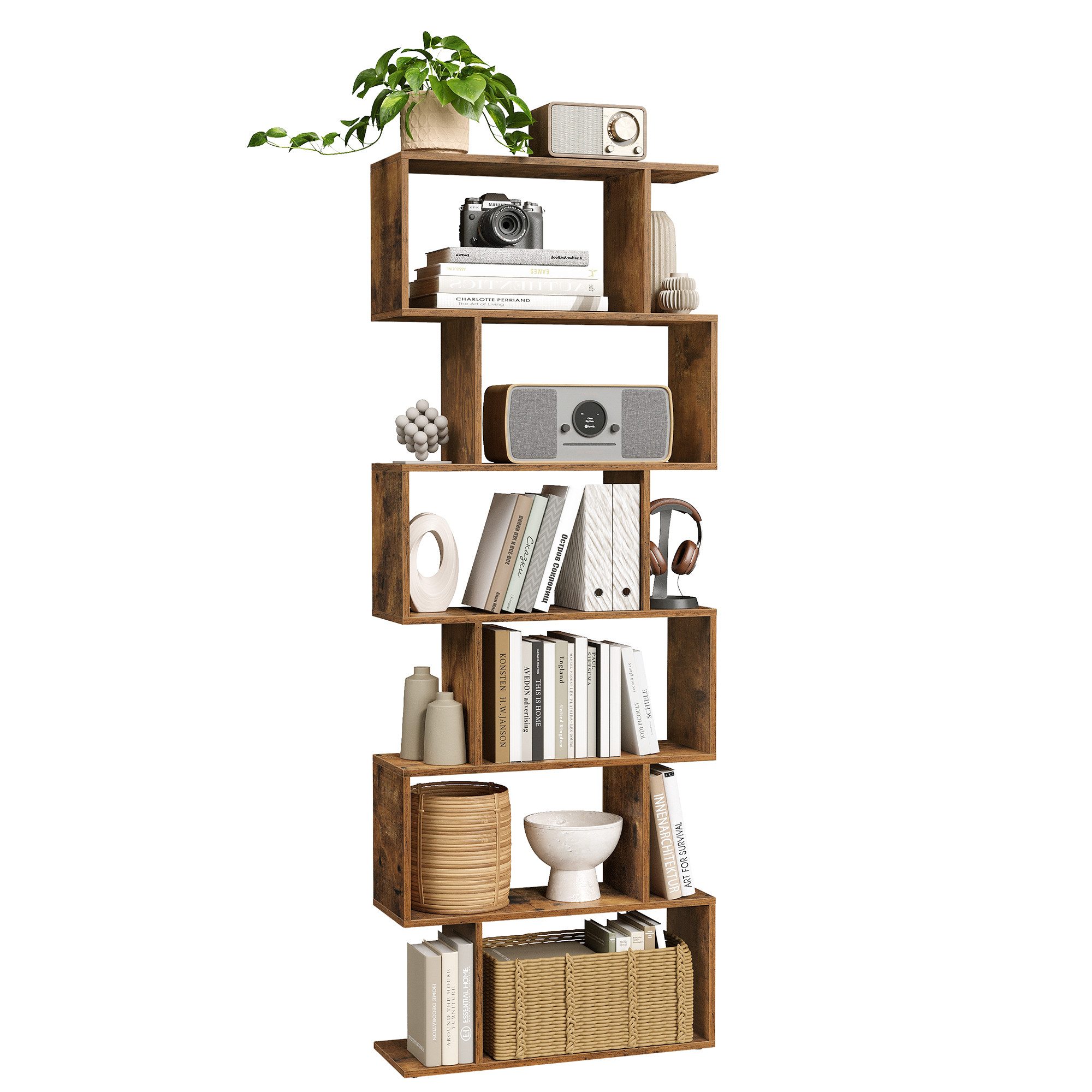 VASAGLE Bücherregal, 1-tlg., Standregal, Büroregal, 6 günstig online kaufen