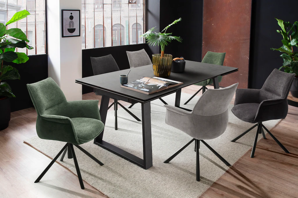 MCA furniture Esszimmerstuhl »KONYA«, Chenille, 2er-Set, 360° drehbar, Bela günstig online kaufen