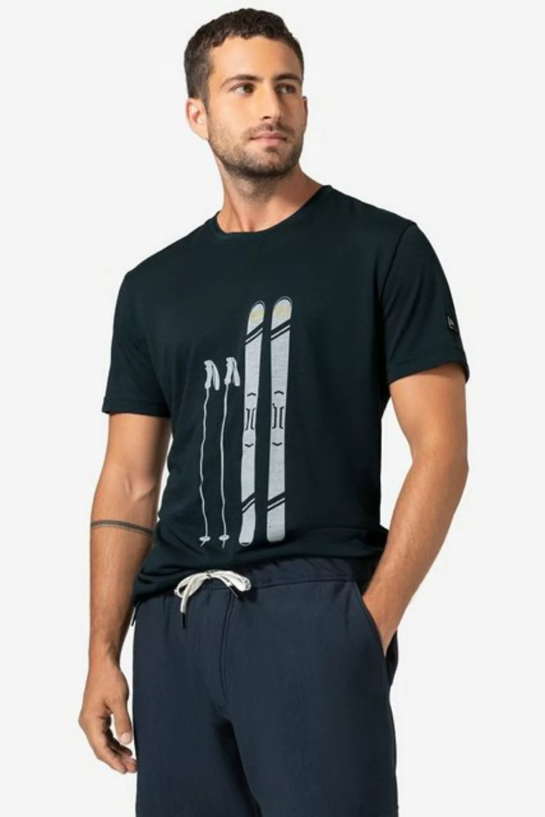 SUPER.NATURAL Print-Shirt Merino T-Shirt M SKIING GEAR TEE feinster Merino- günstig online kaufen