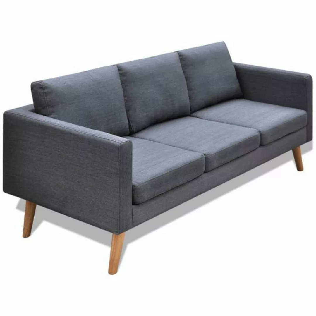 Sofa 3-sitzer Stoff Dunkelgrau günstig online kaufen